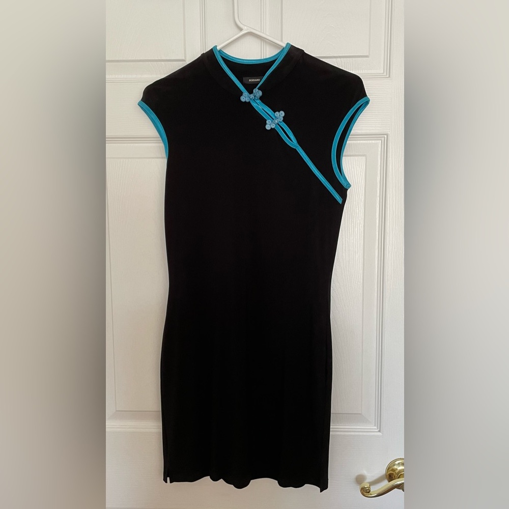 Vintage LBD with turquoise detailing